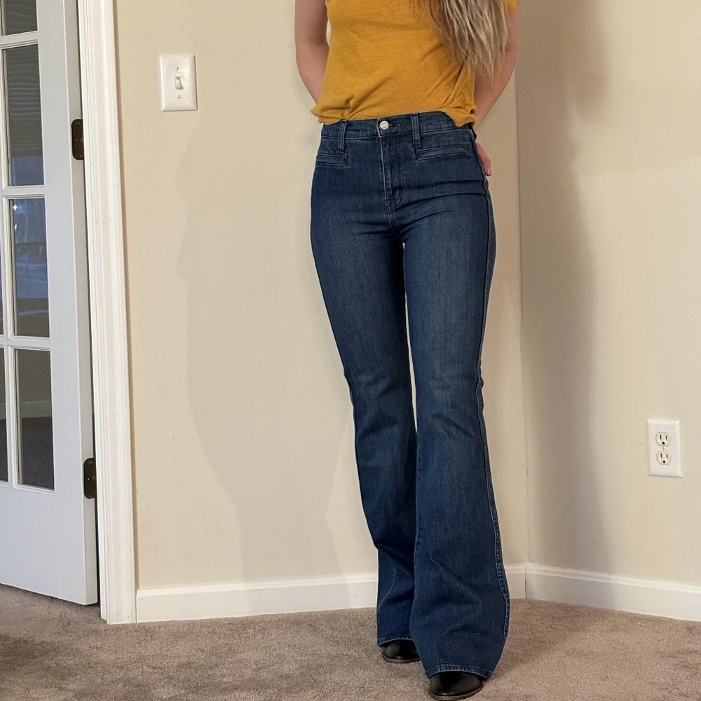 Madewell High rise Flea market flares Carl wash